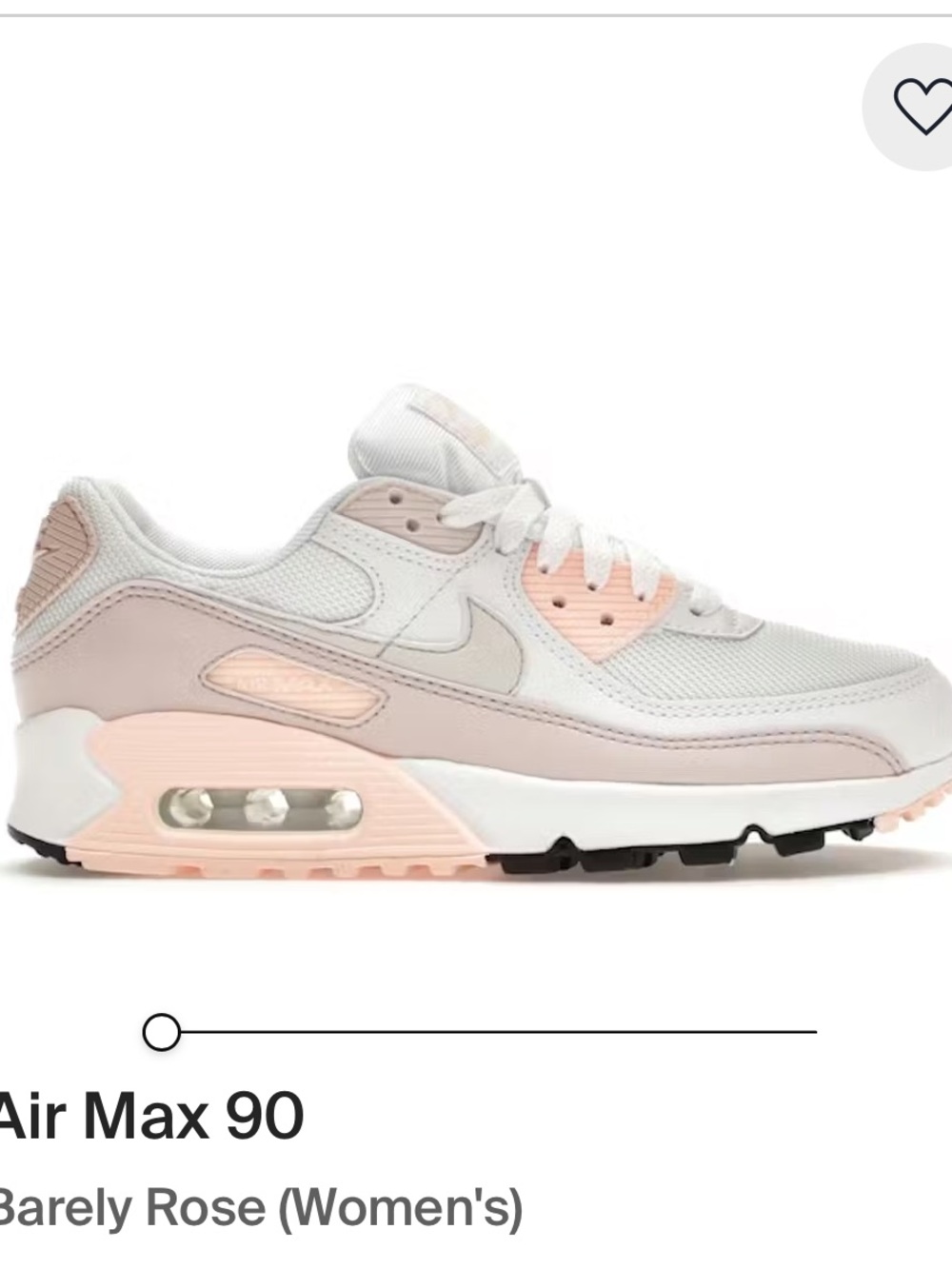 Women’s Nike Air Max 90 ‘White Barely Rose’